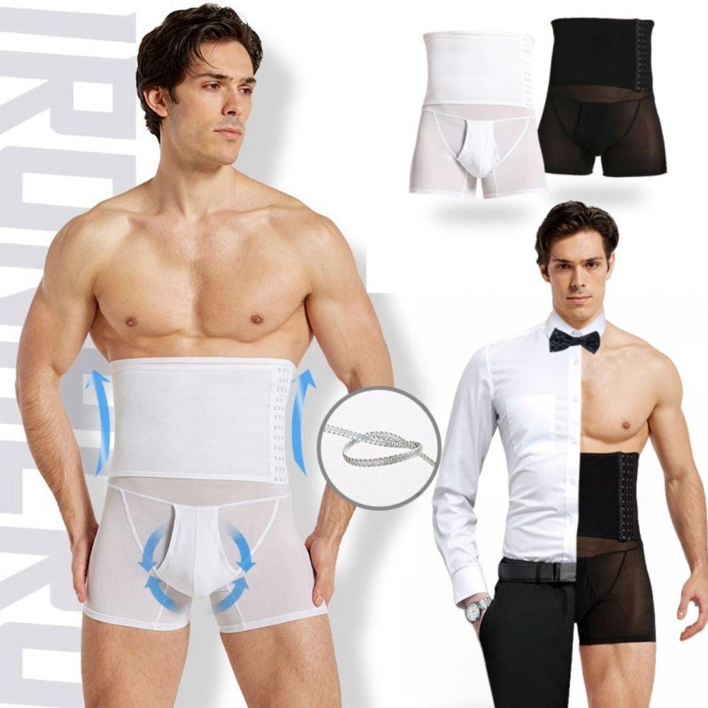 Belly Contracting Slimming Shapewear Shapers Boxer Briefs Men High Elastic Body Shaper Men  Man