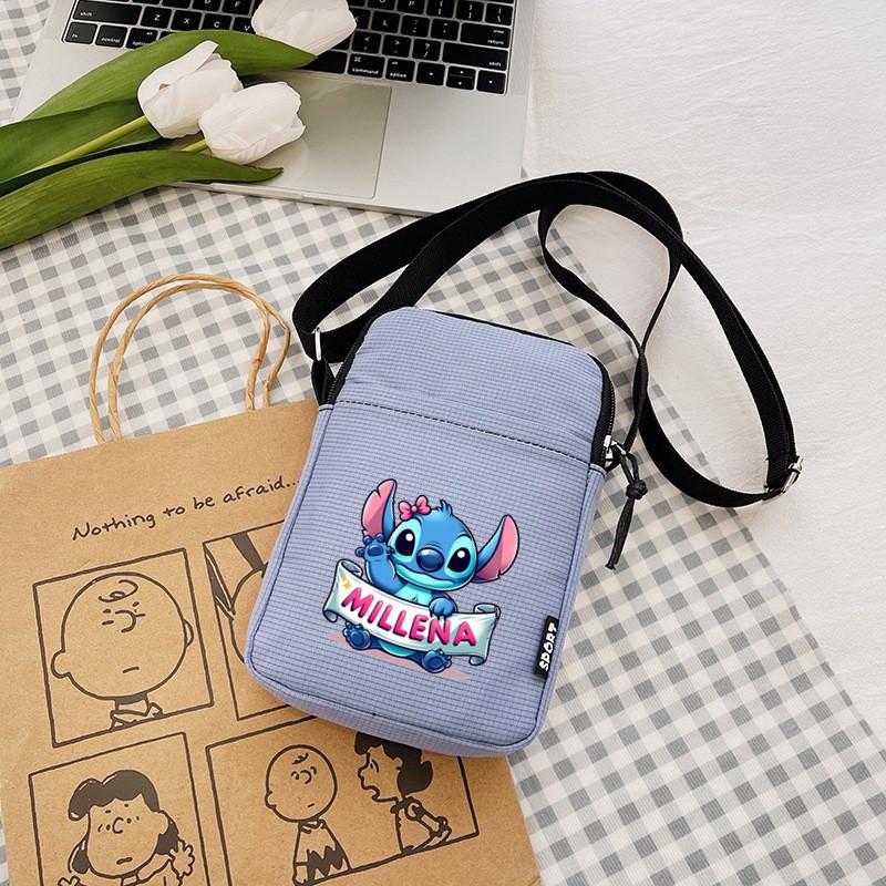 Аниме сумка кроссбоди на одно плечо с узором и надежной молнией