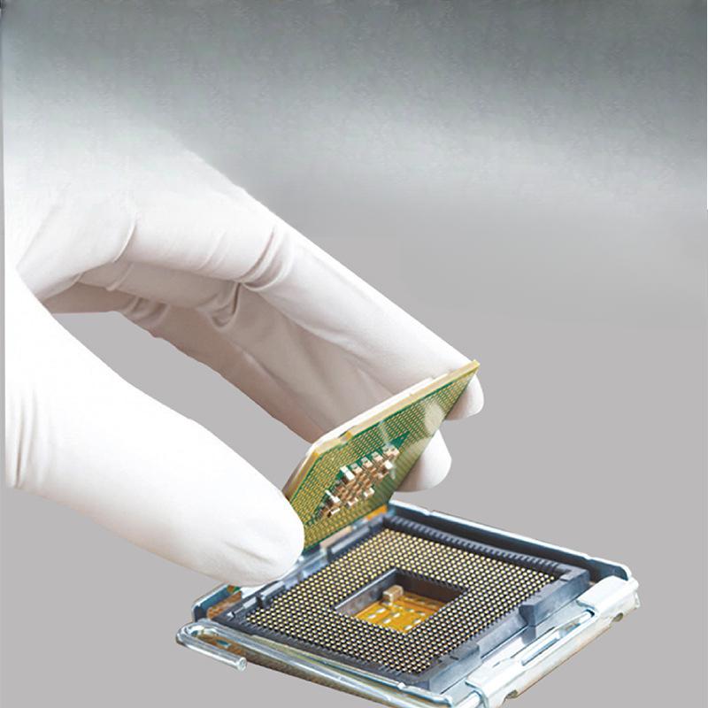 100PCS Wholesale Disposable White Nitrile Gloves Powder - Free Highly Elastic Powder - Free Protective Food - Grade Thickened Wear - Resistant Gloves