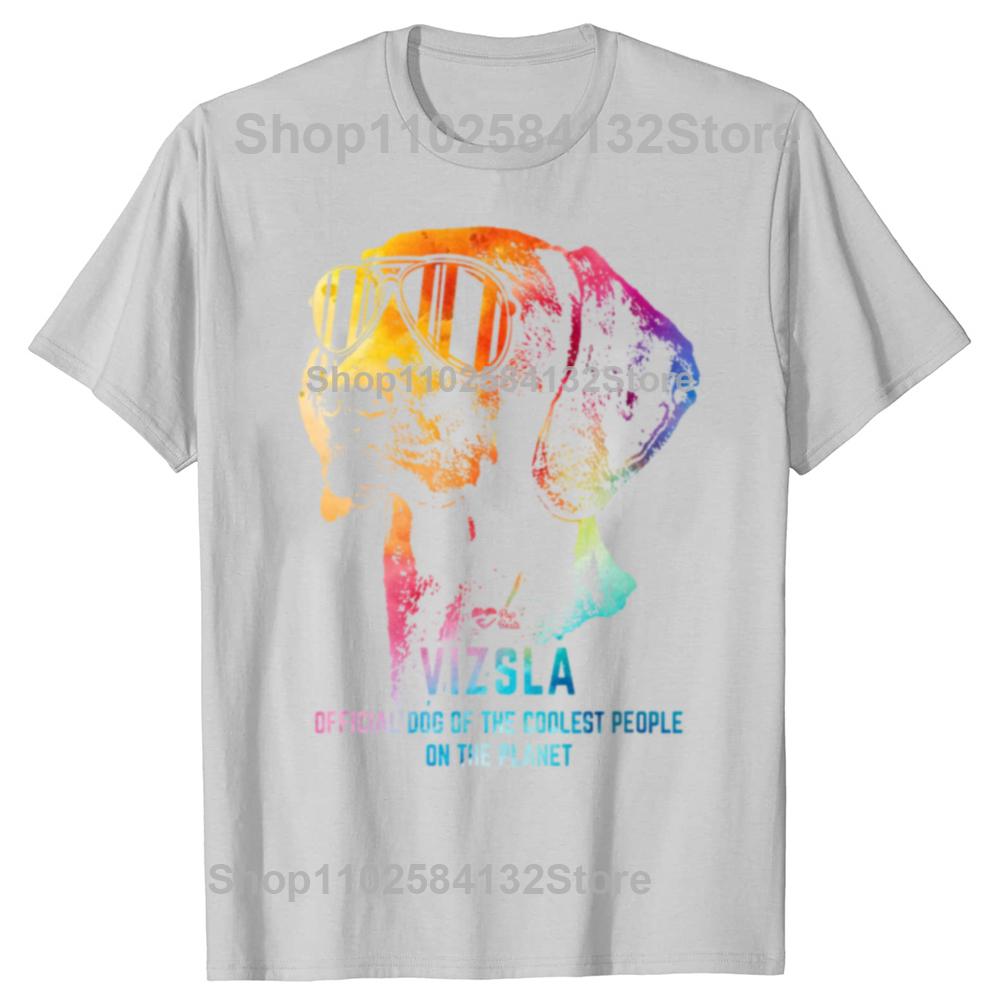 Funny Vizsla Dog Colorful Graphic Tshirts Men Womens Fashion Casual Tshirt 100 Cotton Loose Oversized T Shirt