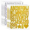 2-inch Golden Letter Sticker Waterproof Large Size Email Creative Gift Decoration DIY Gold Glitter Digital Sticker