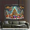 2D Flat Design 1pc Tree Backdrop Gift Box 2D Flat Wall For Decor Tree Gift Box Living Room Bedroom Party Winter Autumn Scene No Power