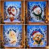 Reusable Window Sticker 3D Break Through Christmas Decoration Christmas Window Decals  Window Decor