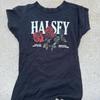 Винтажная хлопковая черная рубашка Halsey Rose Унисекс Концертная S-5XL DO630 Унисекс Футболка