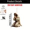 Acrylic Car Ornaments Divine Hanging Ornament, Cross For Car Mirror Hanging Christian Gifts For Men Women Xmas Gifts