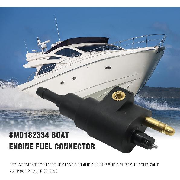 8M0182334 Boat Engine Fuel Connector Replacement for Mercury Mariner 4HP 5HP 6HP 8HP 9.9HP 15HP 20HP-70HP 75HP 90HP 175HP Engine Replace 15781A5
