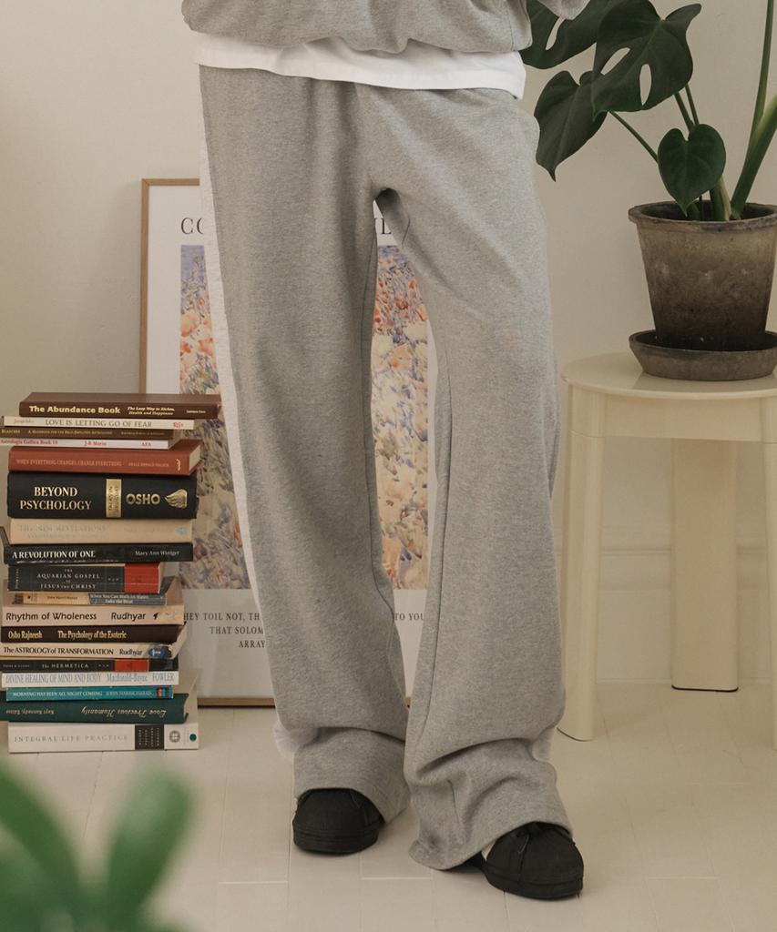 LOSSYROW Wide-Colored Track Pants Gray