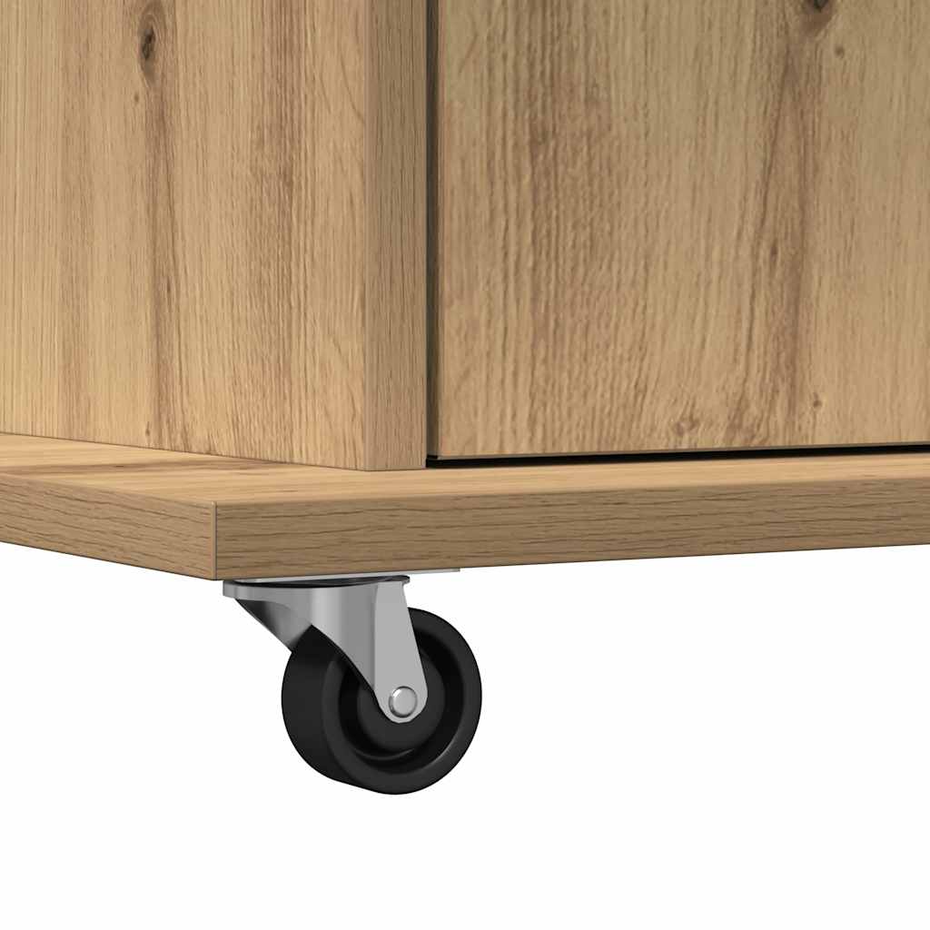 Artisan Oak Podium with Shelf 55 x 55 x 107 cm Engineered Wood