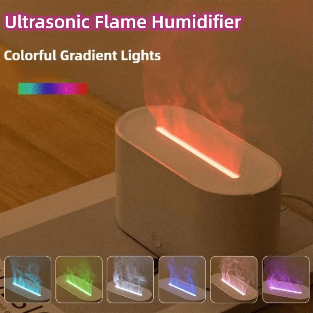 Красочный свет Аромадиффузор для эфирных масел Бесшумная работа Ароматерапевтическая машина Пламя Домашнее использование