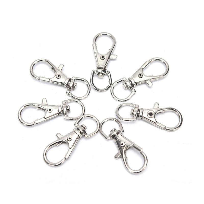 50Pcs Metal Swivel Lobster Clasps Clips Hook Diy Jewelry Craft