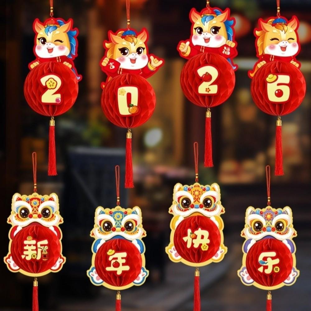 Traditional Horse Year Hanging Pendants Chinese Style Lucky Lanterns Ornament Wedding Birthday