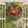 Metal Wind Chime with Rose and Cat Design Rotating Hook Weather Resistant Outdoor Garden Decor Perfect Gift for Cat Lovers