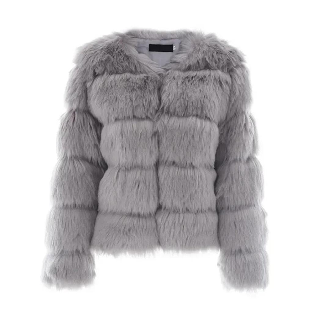 Women Autumn Winter Imitation Fox Fur Faux Fur Coat Women's Short Long Sleeve Fur Artificial Fur Coat