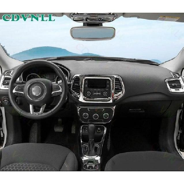 Co-Pilot Storage Box Handle Frame Trim For Jeep Compass 2017- Chrome Silver