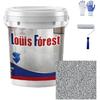 Эпоксидная краска для пола Louis Forest, водостойкая эпоксидная краска для пола на водной основе с глянцевым мраморным эффектом (Темно-серый)