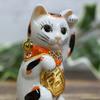 Waza no Kura Left Hand Kutani ware Dancing Calico Feng Shui Ornament Grand Opening Gift Present Maneki-neko (beckoning cat) Maneki-neko