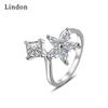 Классическое кольцо Lindon из медного сплава с цирконием, женские ювелирные изделия, свадебный подарок для вечеринки