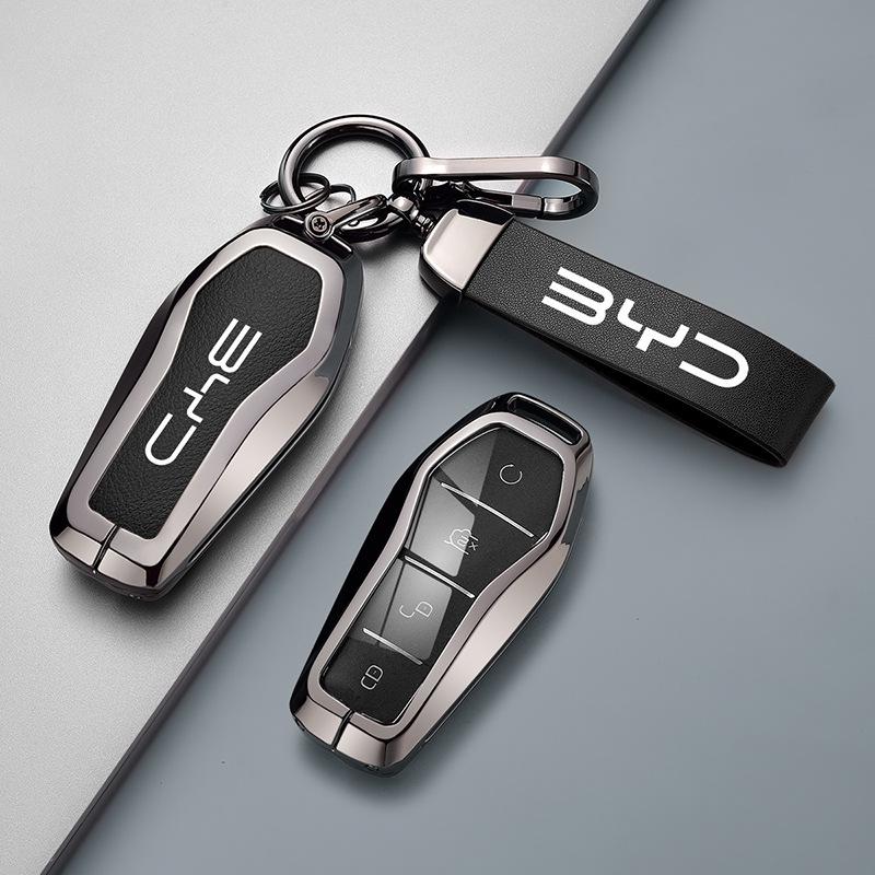 Чехол для автомобильного ключа BYD: Совместимо с Qin PLUS, Tang, Seagull, Seal, Dolphin, Song Plus, Han EV, Yuan и Frigate.