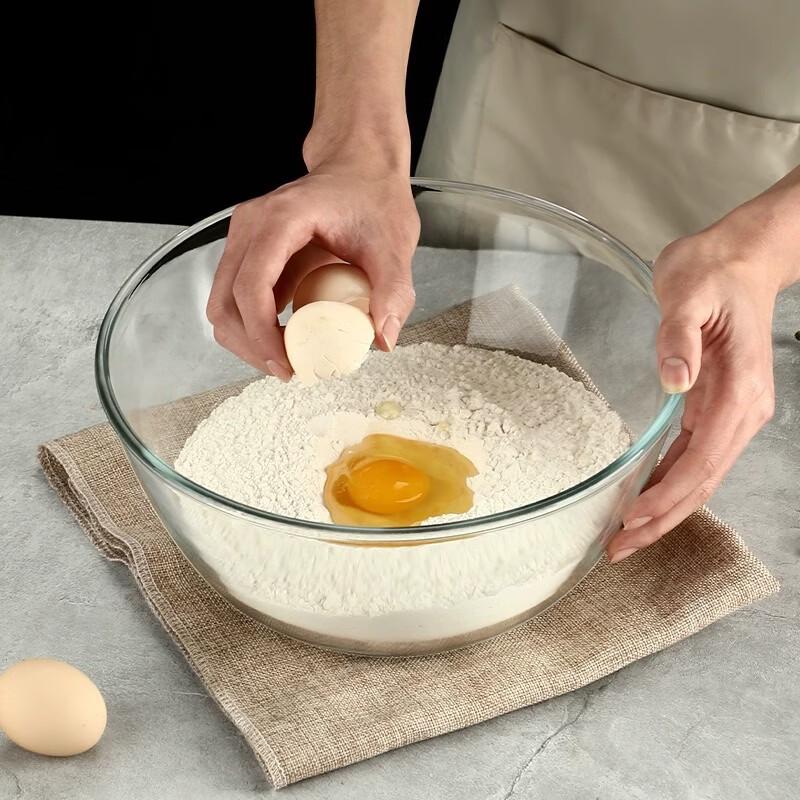 Ru Han Утолщенная стеклянная миска для смешивания с крышкой, 4,5 л