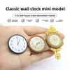 Simulated Dollhouse Wall Clock 1:12 Scale Doll Accessories Retro Miniature Wall Clock  Home Decor
