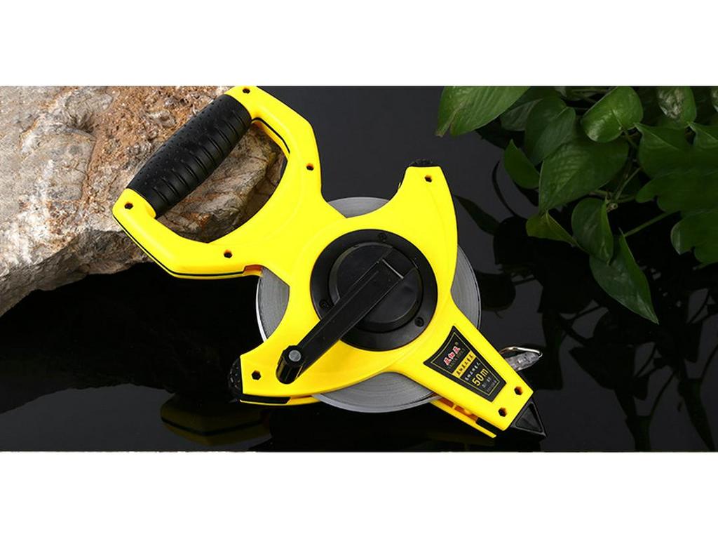 50м Ручная нейлоновая и стальная лента-рулетка