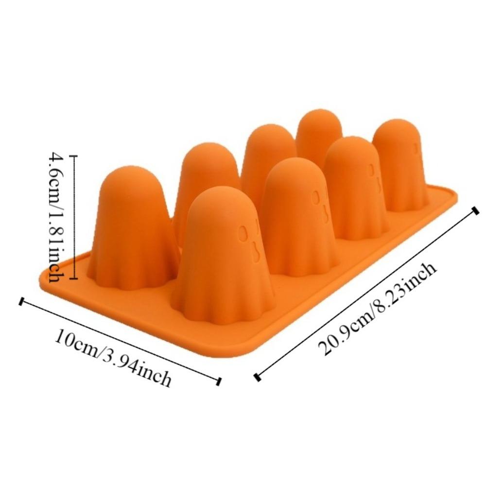 Оранжевая силиконовая форма для шоколада, легко моющаяся, форма для выпечки Ghost, форма для желе Ghost для желейных конфет