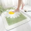 1pcs Fluffy Soft Daisy Pattern Non-Slip Bath Mat | Absorbent Quick-Drying |Textured Grip for Bathroom Toilet Shower Kitchen|Cozy Home Decor Easy Clean
