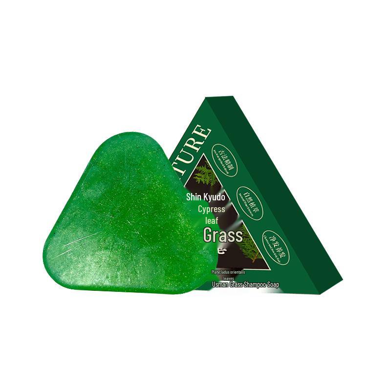 Бренд Same Usman Твердый шампунь: Мыло ручной работы для очищения корней волос и контроля жирности с туей и горцем многоцветковым