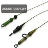 2 шт., готовые поводки для ловли карпа, поводки с сердечником 45IB, с быстросменным вертлюгом для карповой оснастки, вертолетная оснастка Chod