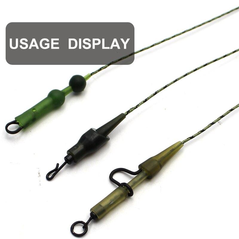 2 шт., готовые поводки для ловли карпа, поводки с сердечником 45IB, с быстросменным вертлюгом для карповой оснастки, вертолетная оснастка Chod