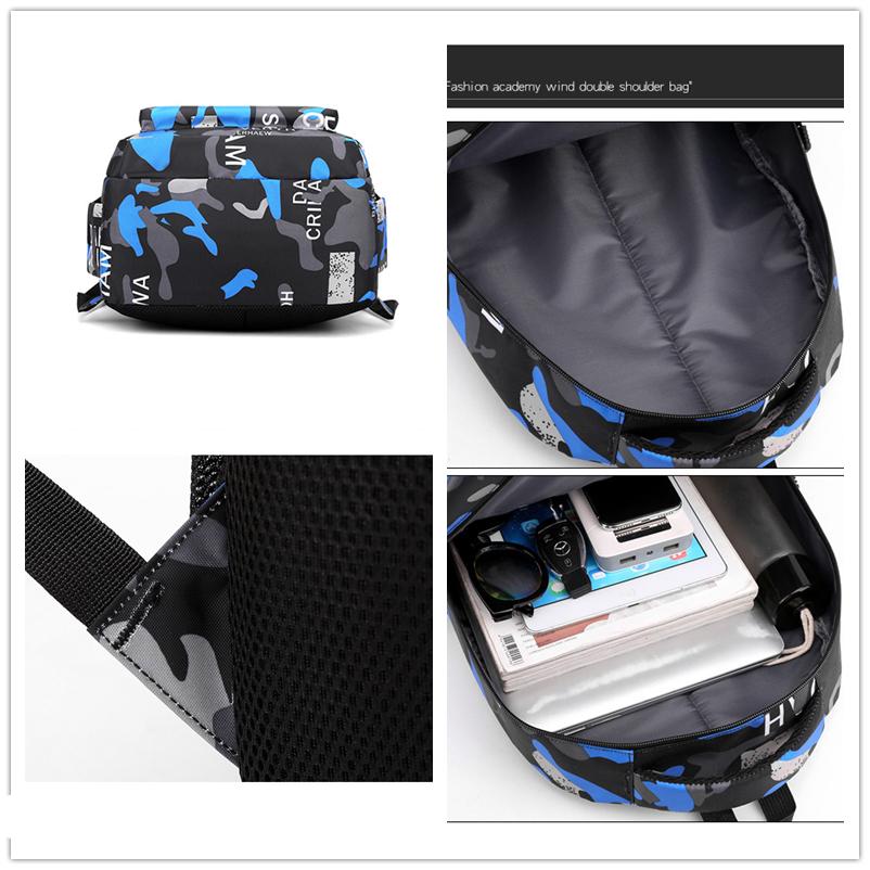 Style Camouflage Backpack New High Quality Fashion School Bag Large Capacity Waterproof Oxford Backpacking