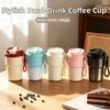 Stainless Steel Thermal Water Bottle 400ml Straw Thermos Cup Vacuum Flask  Sports Activities