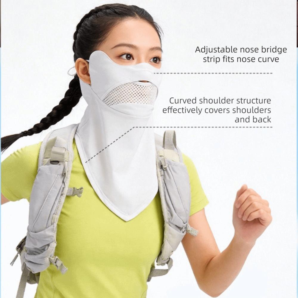 Breathable Sunscreen Mask Neck Anti UV Face Gini Mask Elastic Face Cover  Cycling