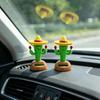 Solar Cactus Swinging Figure, Solar Powered Dance Plant for Car Dashboard Desk Shelf, Funny Bouncing Bouncing Toy for Home Office Living Room
