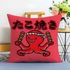 Cartoon Japanese Takoyaki Food Pillow Case Printed Brushed Fleece Pillow Baby Skin-Touch Eco-Friendly Dye-Sublimat