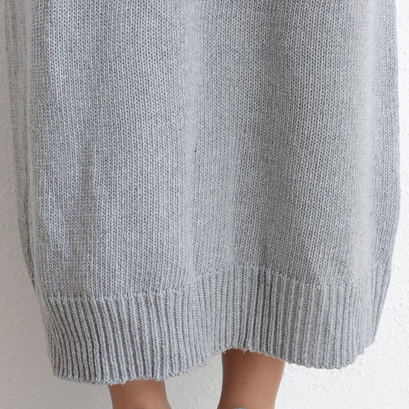 DIMANAF Женское платье-свитер Зима Осень Большой размер Новый вязаный жилет без рукавов с V-образным вырезом Женский базовый однотонный свободный пуловер