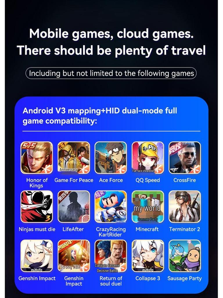 D11/D11S Wireless Stretchable Game Controller with Hall Triggers & Macro Buttons for Switch/Android/iOS/PC