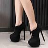 Экстремально круглый носок платформы женские туфли-лодочки в уличном стиле с открытыми шпильками высокие каблуки обувь Zapatos De Mujer