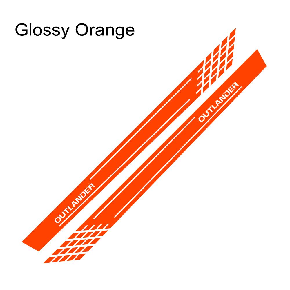 2 шт. Автостайлинг Полосы на боковые юбки дверей Виниловые наклейки Для Mitsubishi Outlander Светоотражающие Авто Декоративные Наклейки Аксессуары