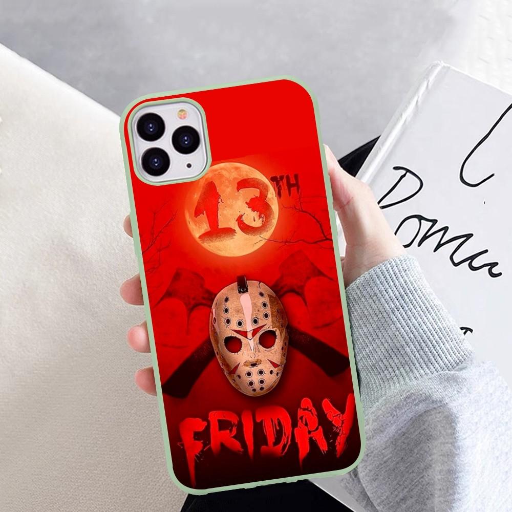 Чехол для телефона J-Jason V-Voorhees для iPhone 14 11 12 13 Mini Pro Xs Max 8 7 6 6S Plus X XR Сплошной чехол конфетного цвета