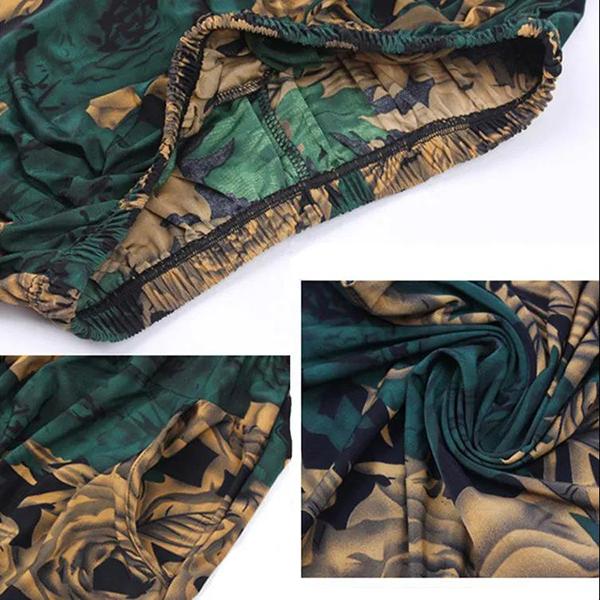 WTEMPO Женские летние повседневные брюки с высокой талией и широкими штанинами с цветочным принтом, женские свободные тонкие укороченные брюки большого размера с эластичной резинкой на талии