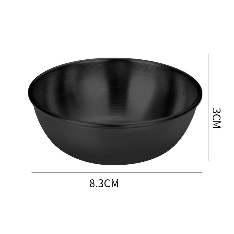 Round Small Sauce Dish Stainless Steel Seasoning Plates Dipping Bowl Appetizer Serving Tray Vinegar Soy Saucer Kitchen Tableware