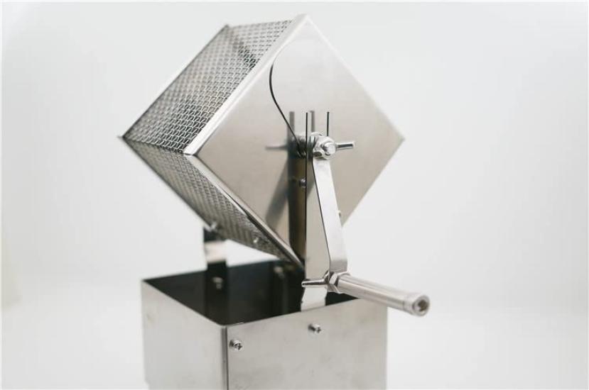 Desirable Home Coffee Roaster, Far-Infrared, Compact, Manual Rotation, with Handle, Premium Titanium 3.5mm Mesh