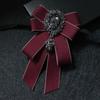 Men's Jewelry Accessories Rhinestones Bow Brooch Crystal Necktie Suit Shirt Collar Pin Bow Tie