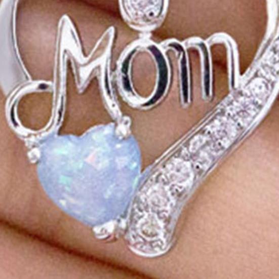 Ожерелья с подвеской в виде сердца для женщин «Я люблю тебя, мама», ожерелье в виде сердца из кубического циркония на День матери, подарок на день рождения
