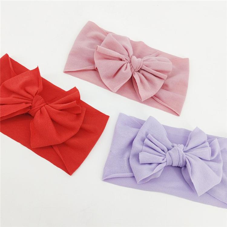 PL Newborn Infant Baby Headband Big Bow Headband Baby Girl Headbands Baby Knotted Bow Headwear