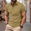 Men's Fashion Summer Polo T-shirt Casual Breathable Top Lapel Collar Neck Short Sleeve Comfortable Sports T-shirt Yasheng
