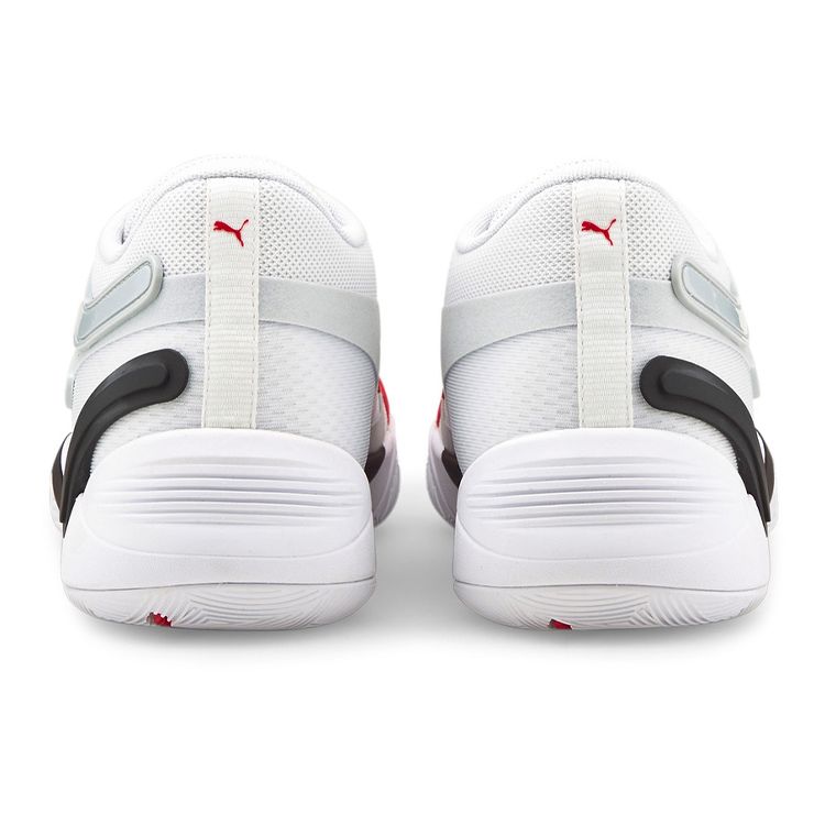 Puma Trc Blaze Court Fashion Удобная амортизация Нескользящие Износостойкие Баскетбольные кроссовки средней высоты Мужские кроссовки Белый Красный 376582-15