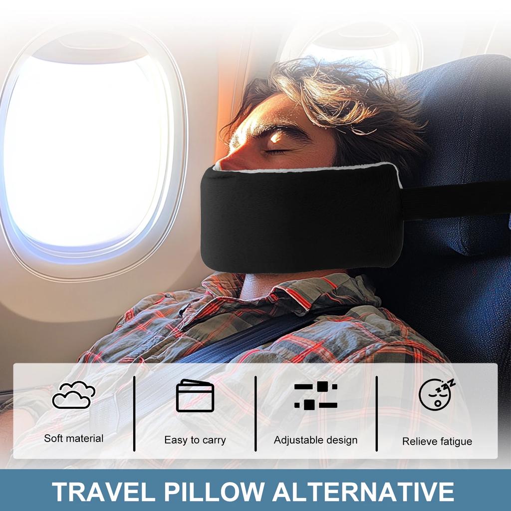 2PCS/Set Travel Pillow Alternative Stops Head Bobbing Airplane Head Straps and Car Head Support Band Great On Travel Upright