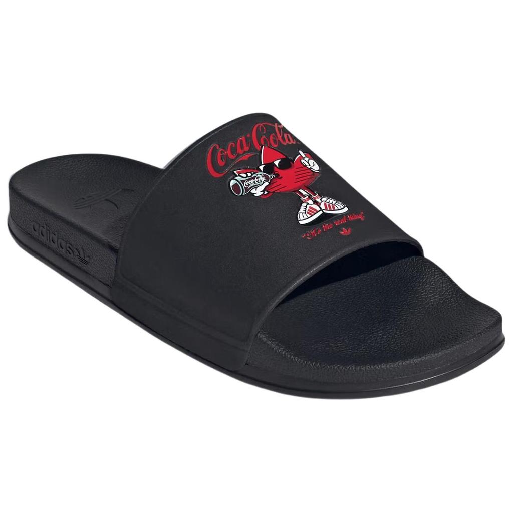 adidas Originals × Coca-Cola Adilette Удобные шлепанцы Унисекс Обувь Черный Красный KH6902